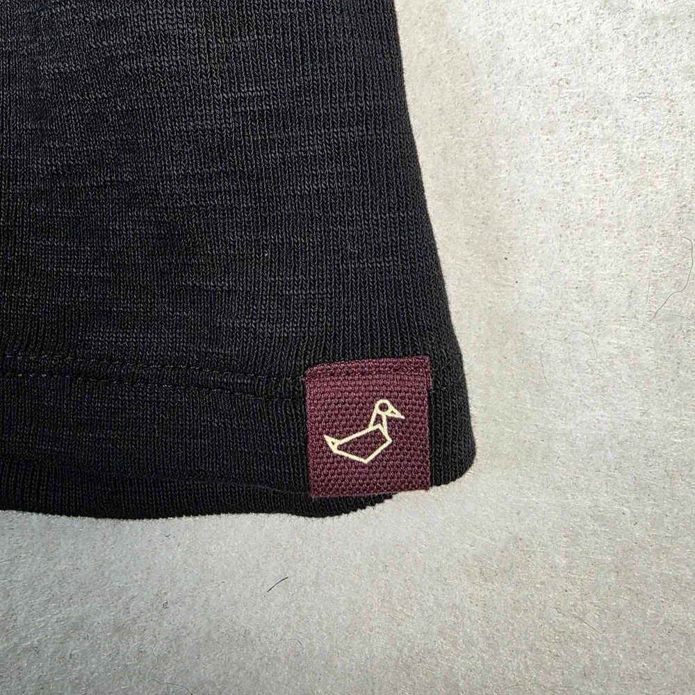 Alesbury Mens XL Slub Cotton T-Shirt Charcoal Black Crew Neck Short Sleeve Tee - Picture 3 of 7